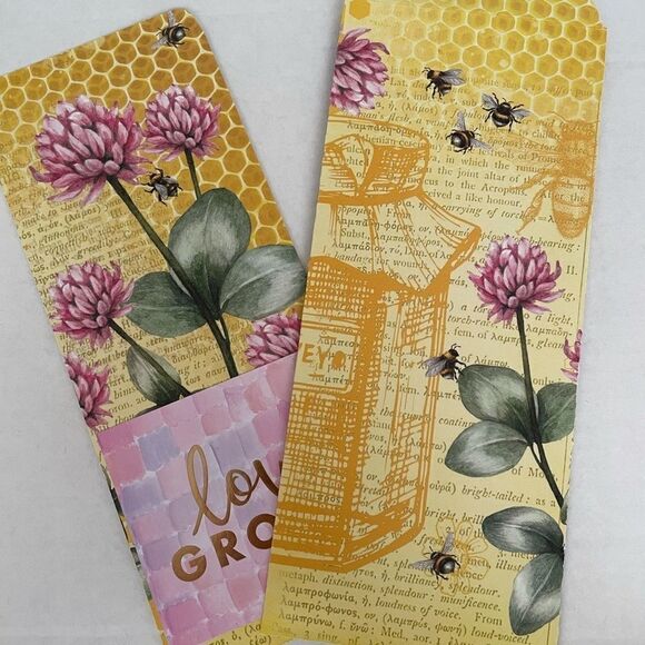 SET OF 6 HANDCRAFTED SLIM LINE FLORAL CARDS - Picture 9 of 15